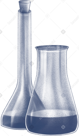 two glass flasks PNG, SVG