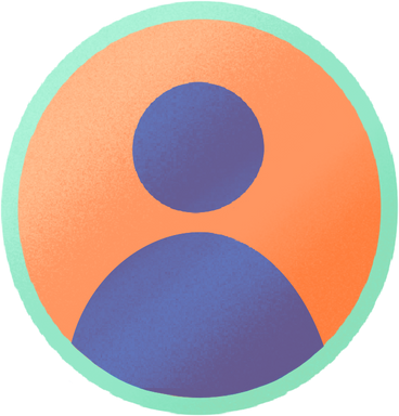 Значок пользователя в оранжевом круге в PNG, SVG