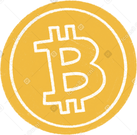 golden bitcoin coin Illustration in PNG, SVG