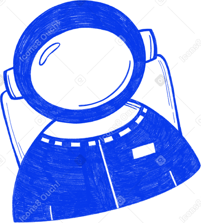 cosmonaut in blue PNG, SVG