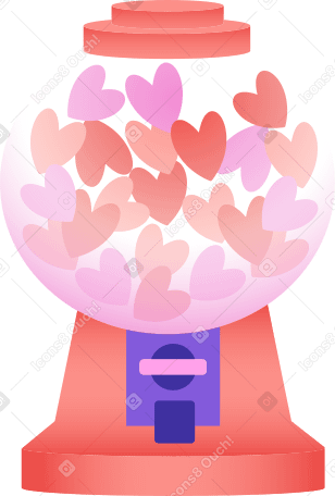 machine with hearts PNG, SVG