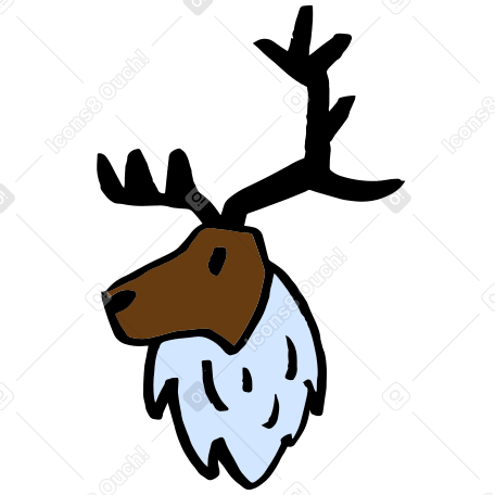 moose head Illustration in PNG, SVG