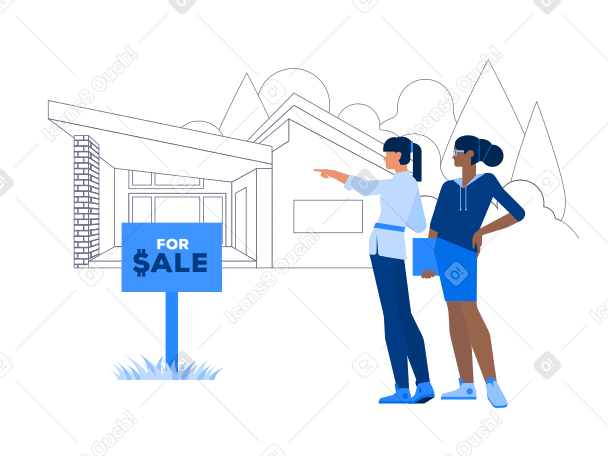 House For Sale Illustration in PNG, SVG