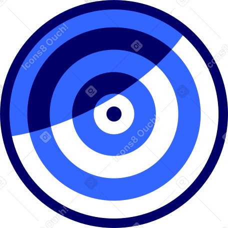 objetivo blanco y azul PNG, SVG