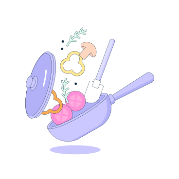 Pan with vegetables PNG, SVG