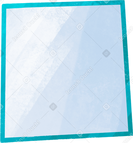 mirror in blue frame PNG, SVG