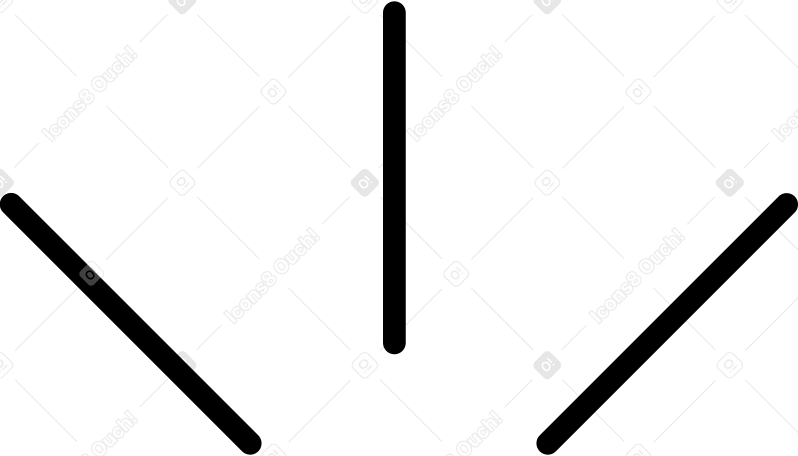 三个黑色运动线 PNG, SVG