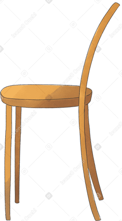 wooden brown chair Illustration in PNG, SVG