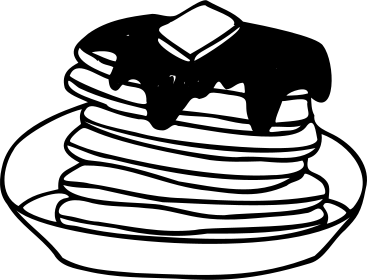Pancakes on a plate PNG, SVG