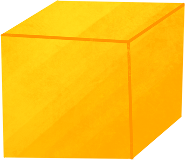 yellow cube PNG, SVG