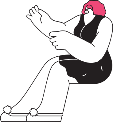seated woman raising her hands PNG, SVG
