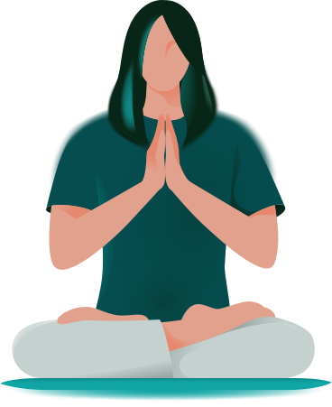 meditating woman PNG, SVG