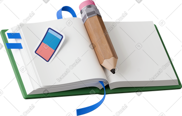 Notebook pens and sticker PNG, SVG