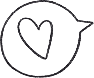 Bubble with a heart PNG、SVG