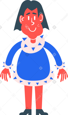 girl standing Illustration in PNG, SVG