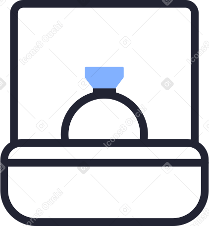 ring box Illustration in PNG, SVG
