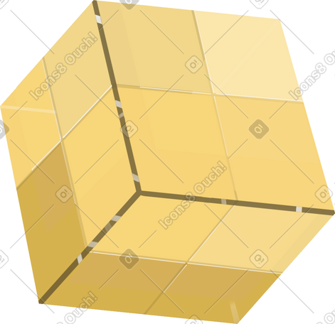 small glass cube PNG, SVG