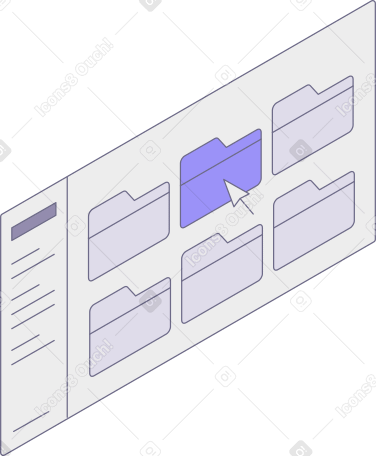 window with folders PNG, SVG