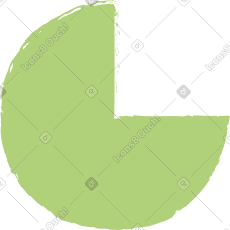 green pie chart PNG, SVG