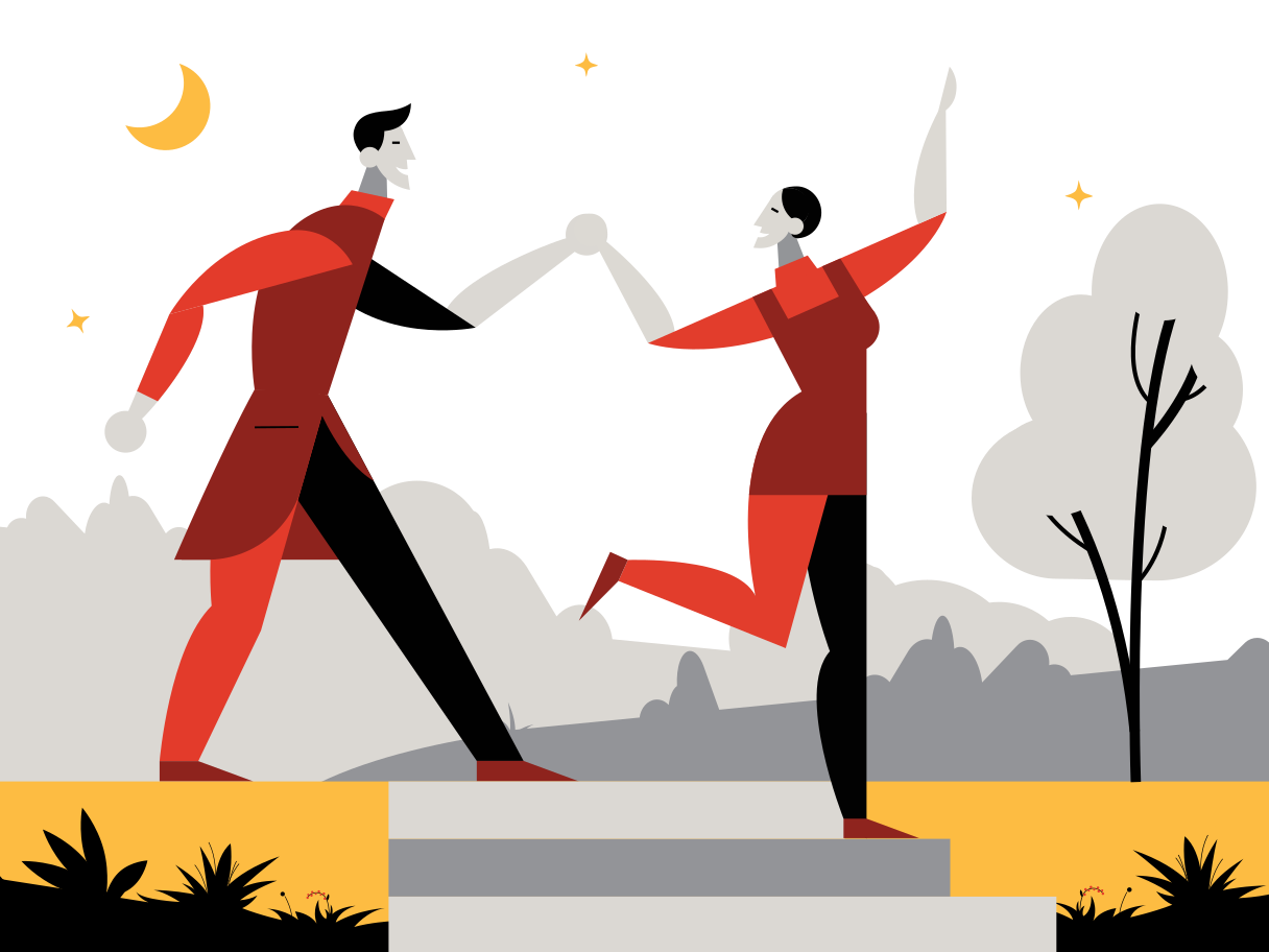 Night date Illustration in PNG, SVG
