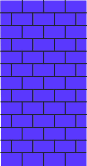 Backsteinmauer blau PNG, SVG