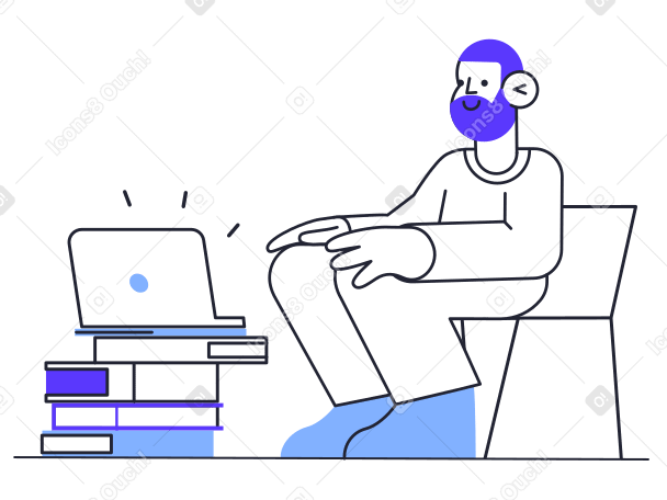 Study later Illustration in PNG, SVG