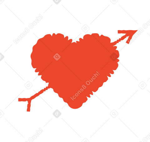 сердце со стрелой в PNG, SVG