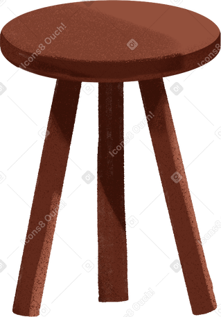 round table on three legs PNG, SVG