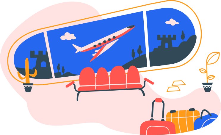 airport Illustration in PNG, SVG