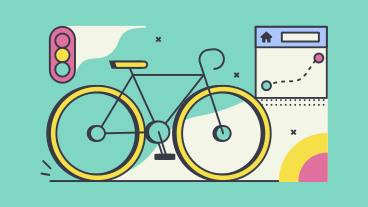 Personal transport animated illustration in GIF, Lottie (JSON), AE