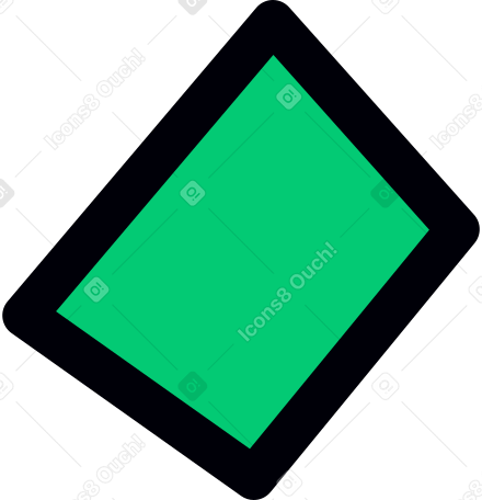 green trapezoid Illustration in PNG, SVG