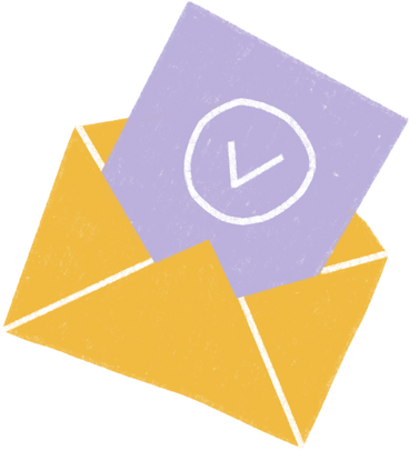 yellow envelope with a document PNG, SVG