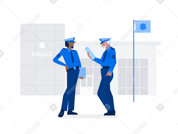 Police Illustration in PNG, SVG