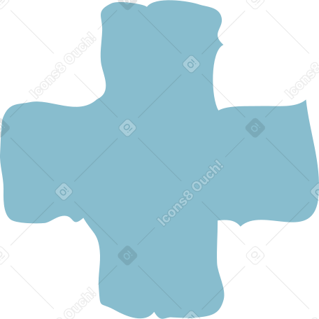 blue cross shape PNG、SVG
