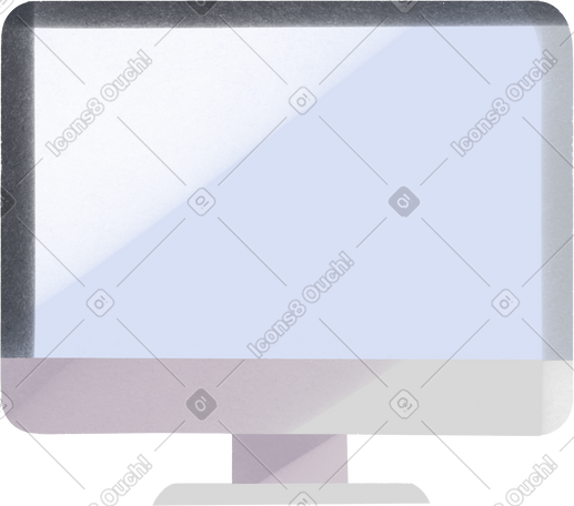 grey computer monitor PNG, SVG