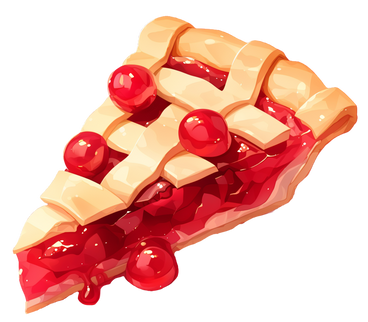 Slice of cherry pie PNG, SVG