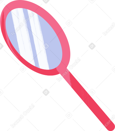 pink magnifier Illustration in PNG, SVG