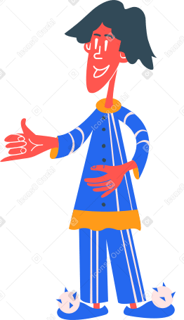 woman in pajamas PNG, SVG