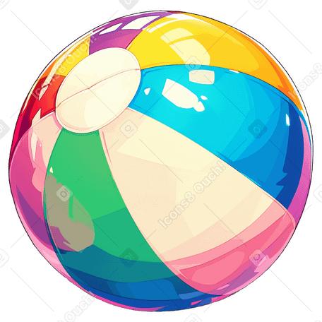 Летний пляжный мяч в PNG, SVG