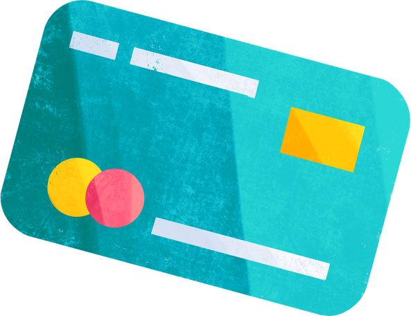 blue debit plastic card Illustration in PNG, SVG