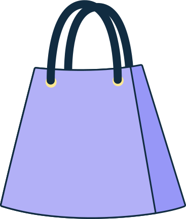 purple bag PNG, SVG