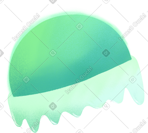 green ball with slime PNG, SVG