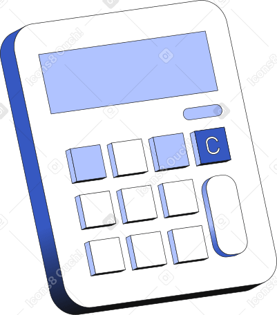 calculator Illustration in PNG, SVG