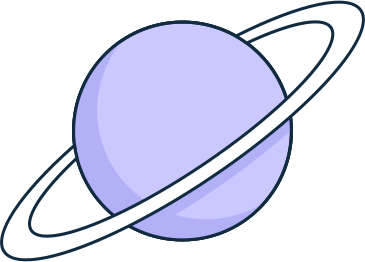 planet saturn animated illustration in GIF, Lottie (JSON), AE