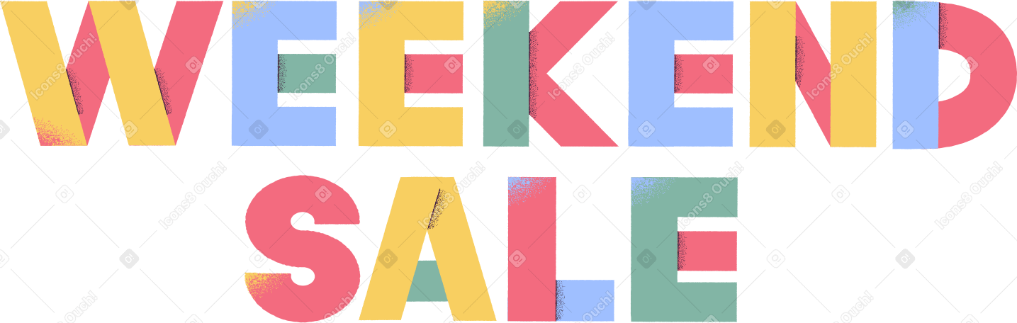 lettering weekend sale PNG, SVG