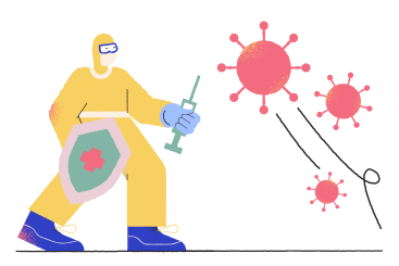 Fighting a virus PNG, SVG