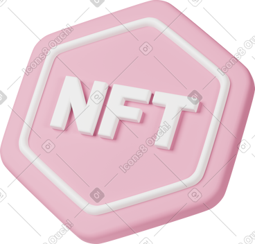 Pink nft button PNG, SVG