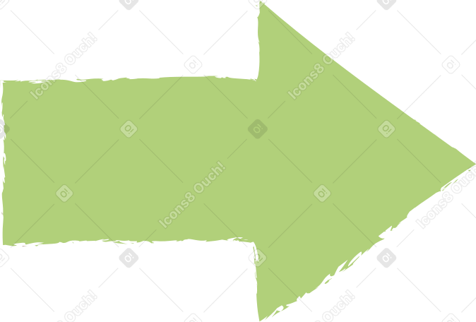 green arrow Illustration in PNG, SVG