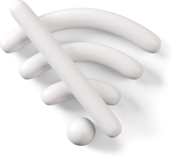White no wifi icon PNG, SVG