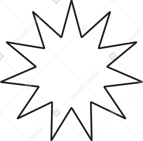 eleven pointed star Illustration in PNG, SVG